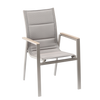 ALUMINUM PADDED TEXTILENE CHAIR 64 x 55 x 91 CM BEIGE