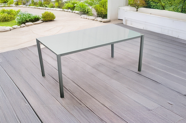 GARDEN TABLE - GREY - 150x80x74 cm *0884