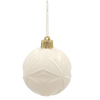 SET OF 9 BAUBLES 6 CM CHAMPAGNE/GRAY/WHITE