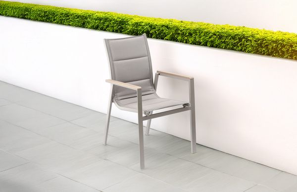 SCaUNĂ DE GRĂDINĂ DIN ALUMINIU POLYWOOD 64 x 55 x 91 CM BEJ *9484