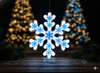 FULG DE ZĂPADĂ ALBASTRU 40 CM NEON LED RECE ALB *8332