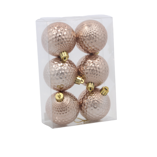 KPL. 6 BOMBEK 6 CM GRANÁTOVÝ / BEŽOVÉ ZLATO *3900