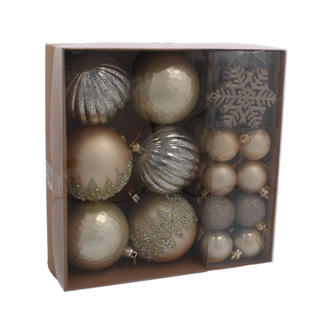 SET 30 DE DECORAȚIUNI PENTRU BRAZI MIX AURII / ARGINTII *5324
