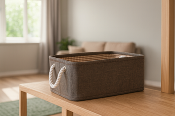 RECTANGULAR BASKET BROWN SIZE L