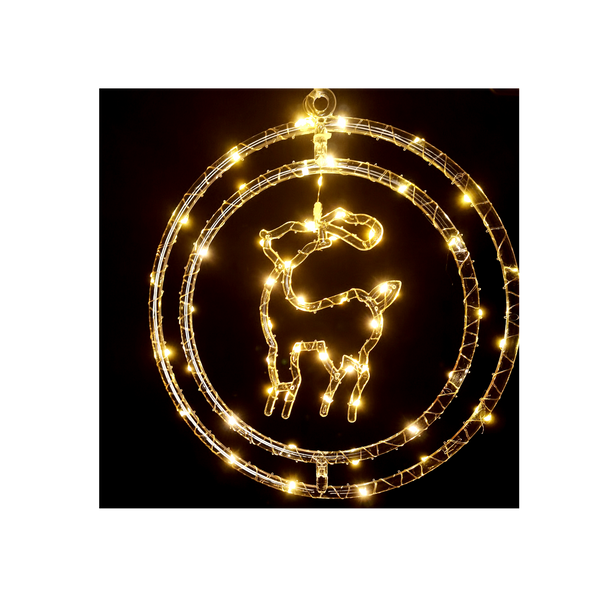 ŚWIĄTECZNA OZDOBA - RENIFER MICRO LED 50L CIEPŁY BIAŁY NA BATERIE *1735