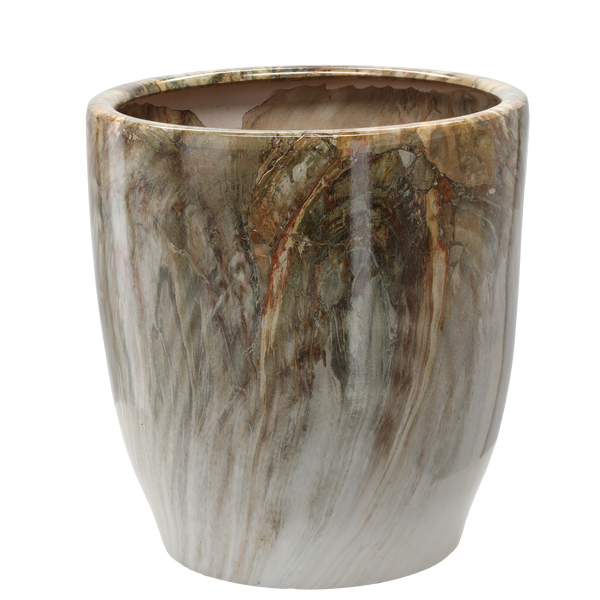 OSŁONKA CERAMICZNA NA DONICZKĘ 39 x 39 x 42 CM ZDOBIONA *2510