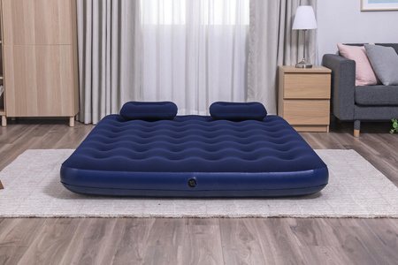 Saltea gonflabilă 2,03m x 1,52m x 22 cm QUEEN SIZE (saltea, pompă manuală, 2 perne) *3660