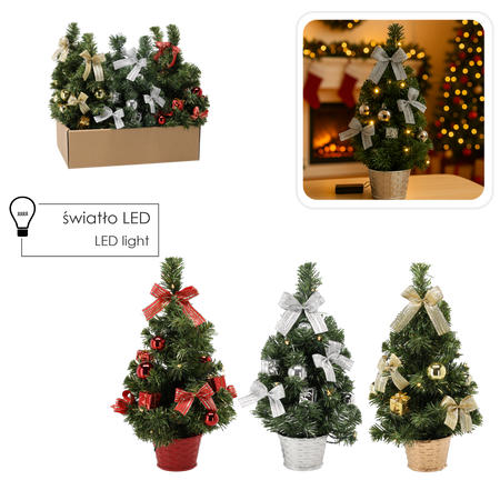 Vianočný STROMČEK 10 LED 40 CM MIX FARIEB disp=6ks *0295