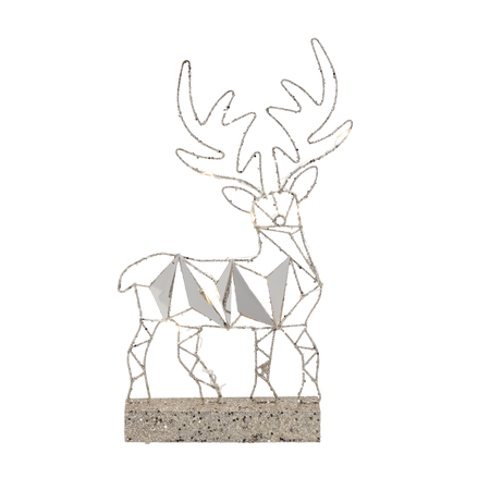 CHRISTMAS DECORATION - LED REINDEER STANDING 38 CM GEOMETRIC