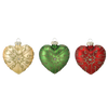 GLASS ORNAMENT HEART DIA 8CM 