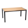 STEEL POLYWOOD TABLE 150 x 90 x 73 CM BLACK