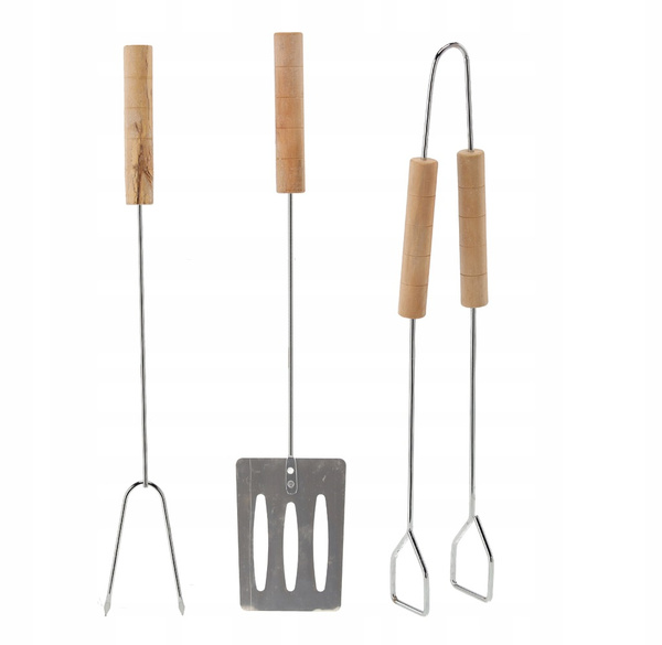 Skládací turistický gril kufr s vidlicemi a lopatkou 43 x 26,5 x 46,5 cm