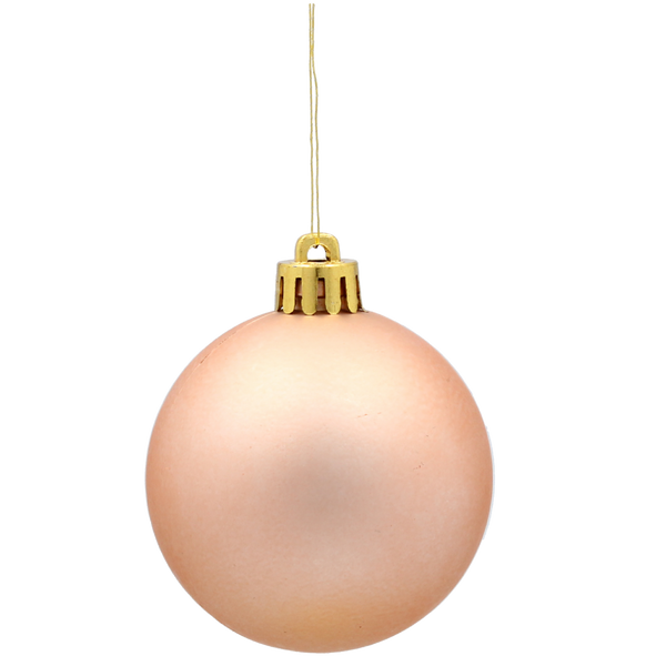 SET OF 12 BAUBLES 6 CM OLIVE/COPPER/GRAPHITE MIX DESIGNS