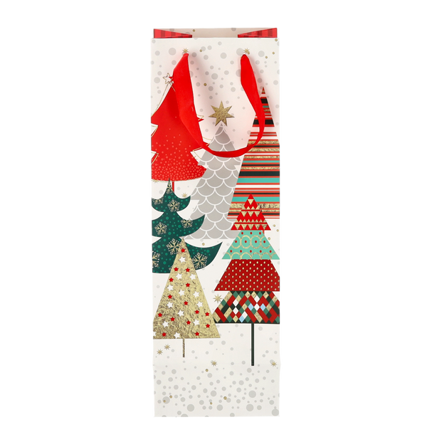 CHRISTMAS GIFT WINE BAG PINK 36 x 12 x 10 CM