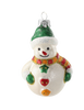 GLASS SNOWMAN CHRISTMAS BAUBLE 10 CM