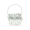 WICKER BASKET 24 x 24 x 14/35 CM WITH HANDLE - WHITE
