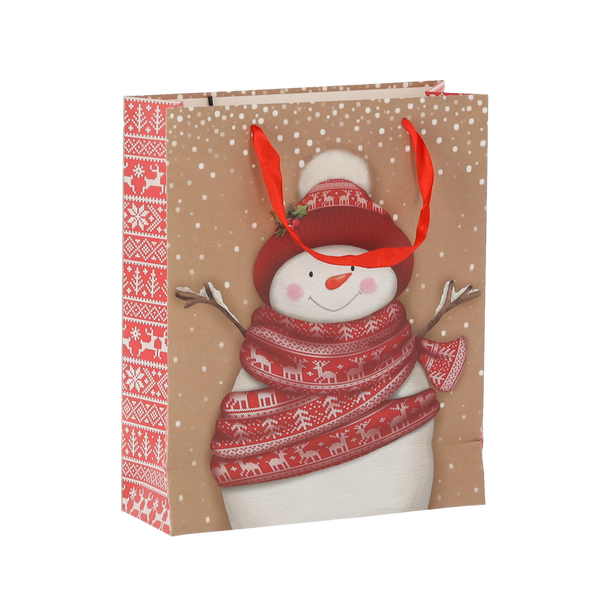 CHRISTMAS GIFT BAG CHRISTMAS FIGURES 26 x 32 x 10 CM