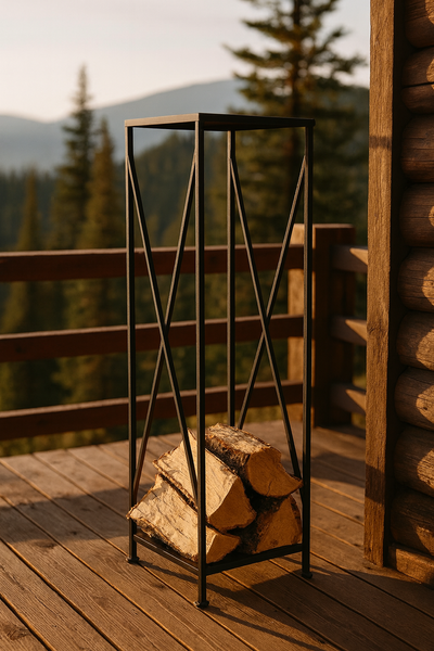 LOG HOLDER BLACK L13,5"