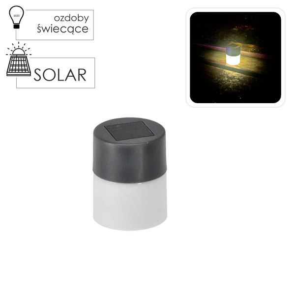 KPL 4 LAMPEK SOLARNYCH PRZENOŚNYCH 4,6 x 4,6 x 6 CM LED CIEPŁY BIAŁY *5677