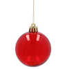 SET OF 6 BAUBLES 6 CM RED/GREEN/WHITE