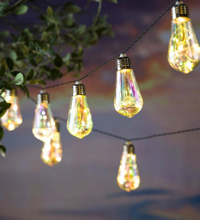 SOLAR GARDEN GARLAND LENGTH 2 + 1.8 M FELISI 10 LED COOL WHITE