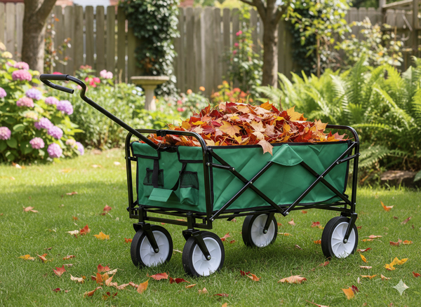 WÓZEK OGRODOWY ZIELONY SKŁADANY 116 x 54 x 90 cm 