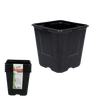 SET OF 5 PLASTIC POTS 11 X 11 X 12 CM