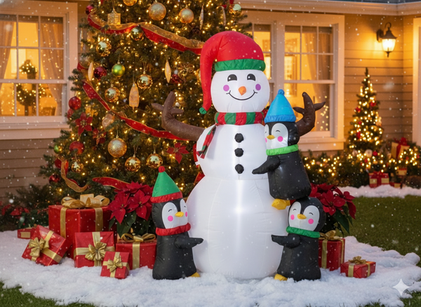 ZMEERDAT CU PINGUINI LED 190 CM *0394