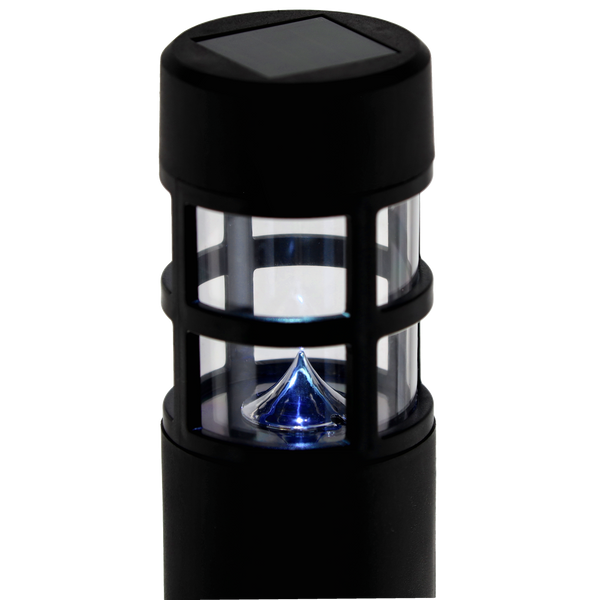 LAMPA SOLARĂ ASPEN 7 x 7 x 38,5 CM NEAGRĂ ALBĂ DE IARNĂ disp=12buc *4245