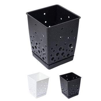 CUTLERY DRAINER WITH STAND BLACK/WHITE1338