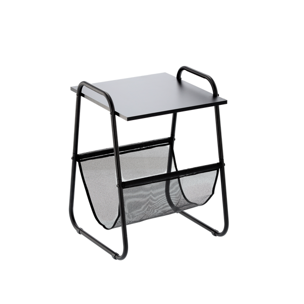 STOLIK BOCZNY Z GAZETNIKIEM 40 x 40 x 55 CM CZARNY *1197