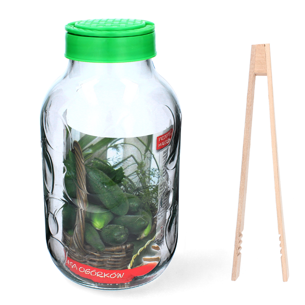 ISKLENICA 5L+UZÁVER PLAST+RECEPT/ kliešte na ovocie, ZGRZ=2KS, PAL=252 KS *2693