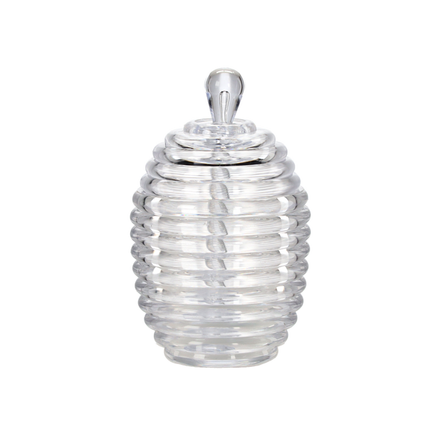 PLASTIC HONEY JAR 200ML WITH SPOON DISP=12PCS