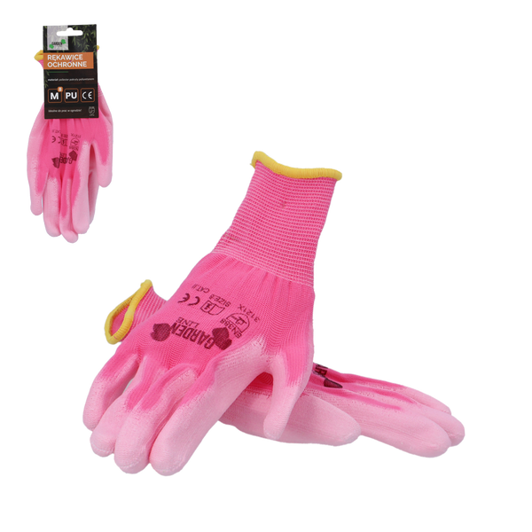 PROTECTIVE GLOVES "8" KNITTED WITH POLYESTER COATED WITH POLYURETHANE pack=12