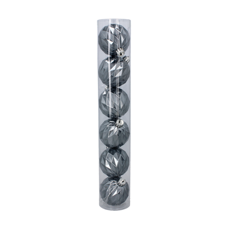 SET 6 ORNAMENTE STRĂLucitoare 6 CM OLIV/GĂLBEN/GRIOTAT *7115