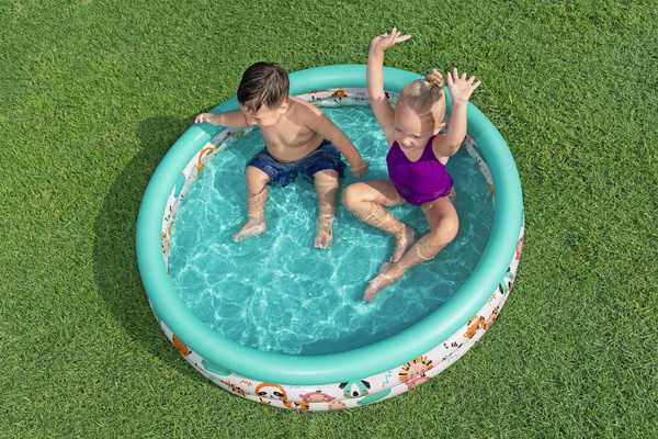 Bestway ?48" x H10"/?1.22m x H25cm Safari Pals Kiddie Pool