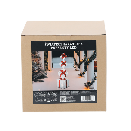 ŚWIĄTECZNA OZDOBA - PREZENTY LED 100 CM 70 L *0837