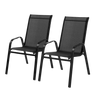 KPL. 2 KRZESEŁ OGRODOWYCH CZARNYCH 54 x 70 x 92 CM