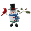 CHRISTMAS DECORATION - METAL SNOWMAN 14 x 12 x 20 CM