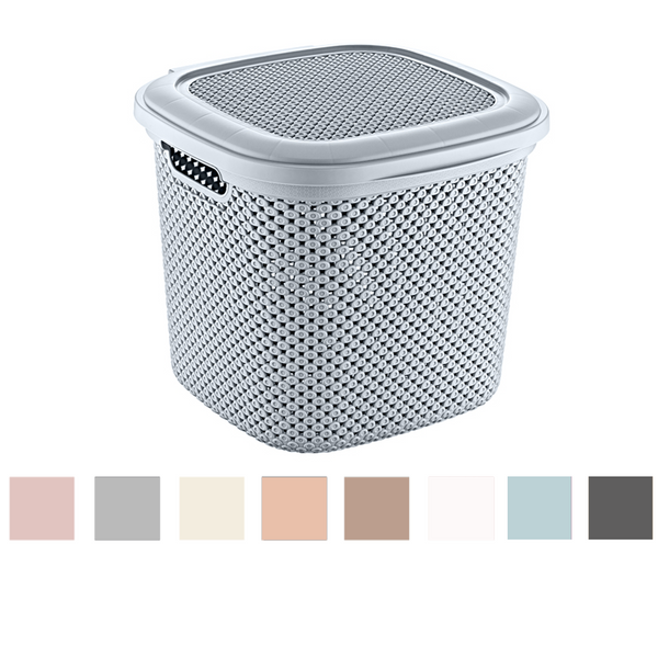 DIAMOND BASKET WITH LID 15L