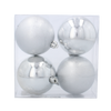 KPL. 4 BOMBEK 8 CM ČERVENÝ/ZLATO/SILVER *2907