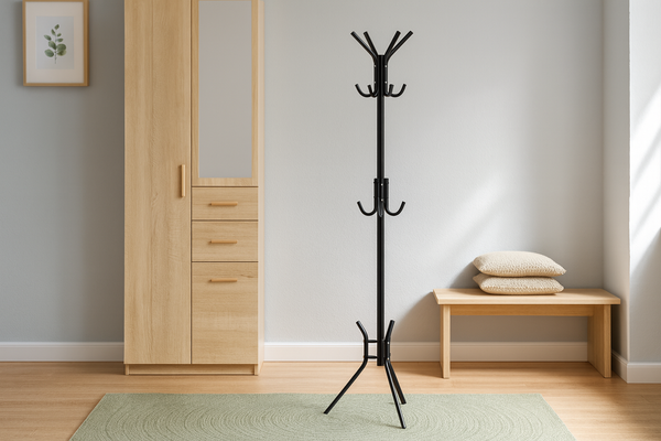 WIESZAK STOJĄCY OMER 178 CM CZARNY *5363