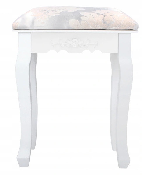 TABORET VINTAGE BIAŁY 38 x 28 x 45 cm *8447