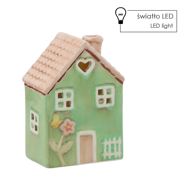 ZAHRADNÍ FIGURKA - DOMEK 10 x 6,7 x 14 cm LED bal=4ks *8661