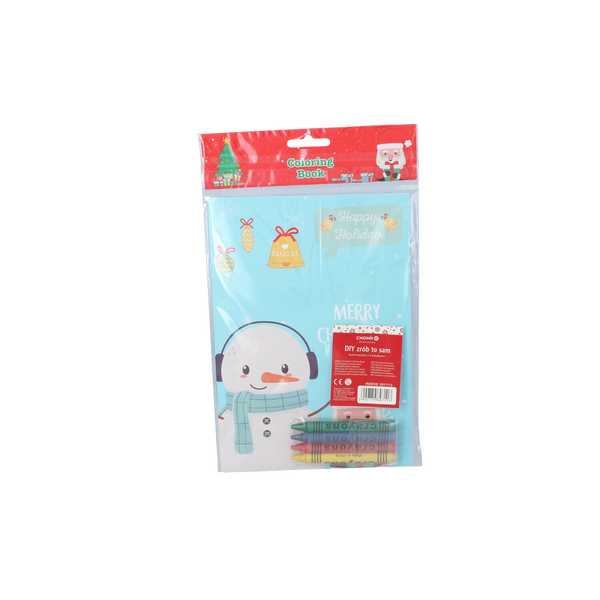 CHRISTMAS COLORING BOOK - DIY - WITH 4 MARKERS - MIX OF DESIGNS