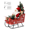 CHRISTMAS FIGURE - SANTA CLAUS IN SLEIGH WITH TREE - LED + MELODY