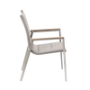 HLINÍKOVÉ ZÁHRADNÉ KRESLO POLYWOOD 64 x 55 x 91 CM BEŽOVÉ *9484