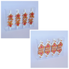 SET OF 8 CHRISTMAS DECORATIONS WITH CLIPS MIX DESIGNS 3 x 4 CM