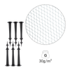 OCHRANNÁ SITA PROTI VTÁKOM 4x10m (30g/m2) + 6 PLASTOVÝCH. Kolíkov *9820
