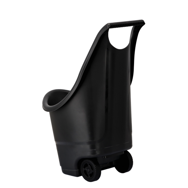 WÓZEK OGRODOWY WIELOFUNKCYJNY Z KÓŁKAMI 50L CZARNY 